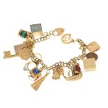 9ct gold charm bracelet