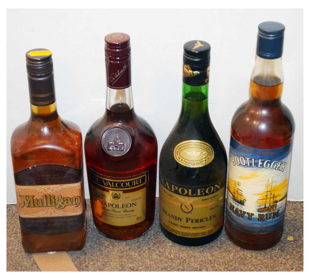 Quantity of spirits to include Bootlegger Navy Rum, Malligan Irish spirit