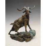 After Jules Moigniez, bronze figure of a mountain goat