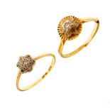 Two 18ct gold dress rings