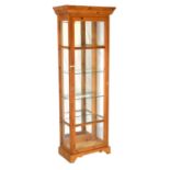 Pine free standing vitrine or shop display cabinet