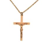 9ct gold crucifix on chain