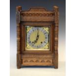 Winterhalder & Hofmeier - Early 20th Century German oak-cased mantel clock