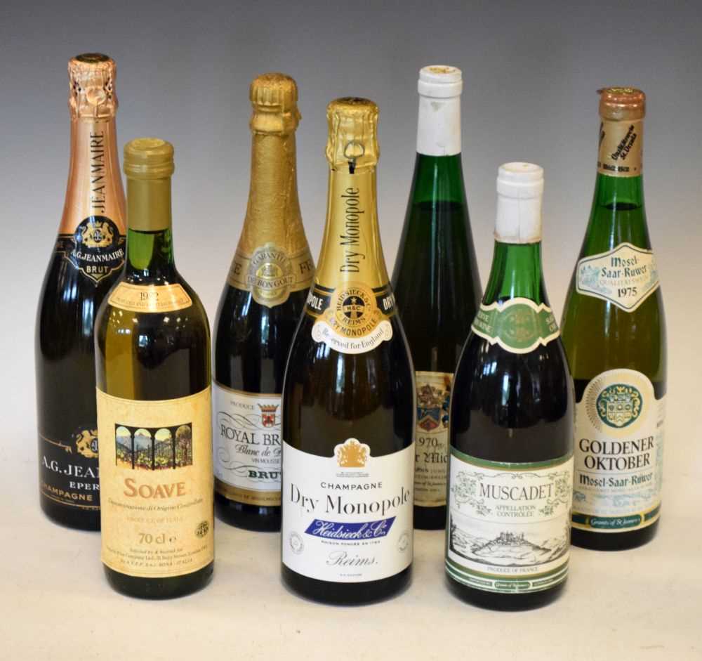 Three bottles of non-vintage champagne/French sparkling wine, etc (7)