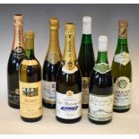 Three bottles of non-vintage champagne/French sparkling wine, etc (7)