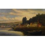 John Cotton - oil on canvas - Minehead Quay