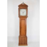 Early 19th Century oak-cased 30-hour painted dial longcase clock