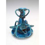 Middle Eastern pottery oil lamp