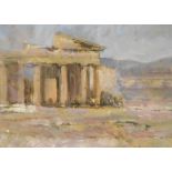 Neil Murison RWA (1930-2018) - Gouache - 'Acropolis of Athens'