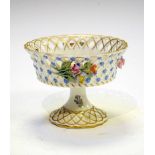 Early 20th Century Dresden porcelain pedestal bowl