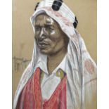 L. Gibb - Pastel - Five studies of North African gentlemen