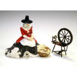 Royal Doulton 'Welsh Lady' - Spinning wheel