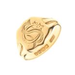 18ct gold signet ring