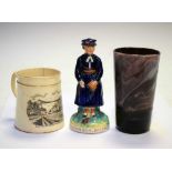 Colston Boy figure, Suspension Bridge mug and Bristol Industrial & Fine Art Exhibition glass