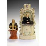 Two Staffordshire Wesley figures