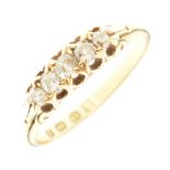 18ct gold five stone old-cut diamond ring