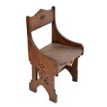 Oak gothic revival chair
