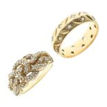 Two 9ct gold dress rings