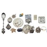 Small quantity of silver jewellery and other items