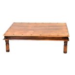 Large Colonial-style hardwood coffee table