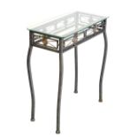 Modern glass top side table