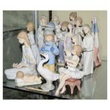 Lladro - Fifteen assorted porcelain figures