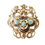 French 19th Century gold brooch