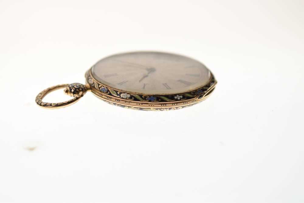 Swiss open-faced fob watch - Image 7 of 12