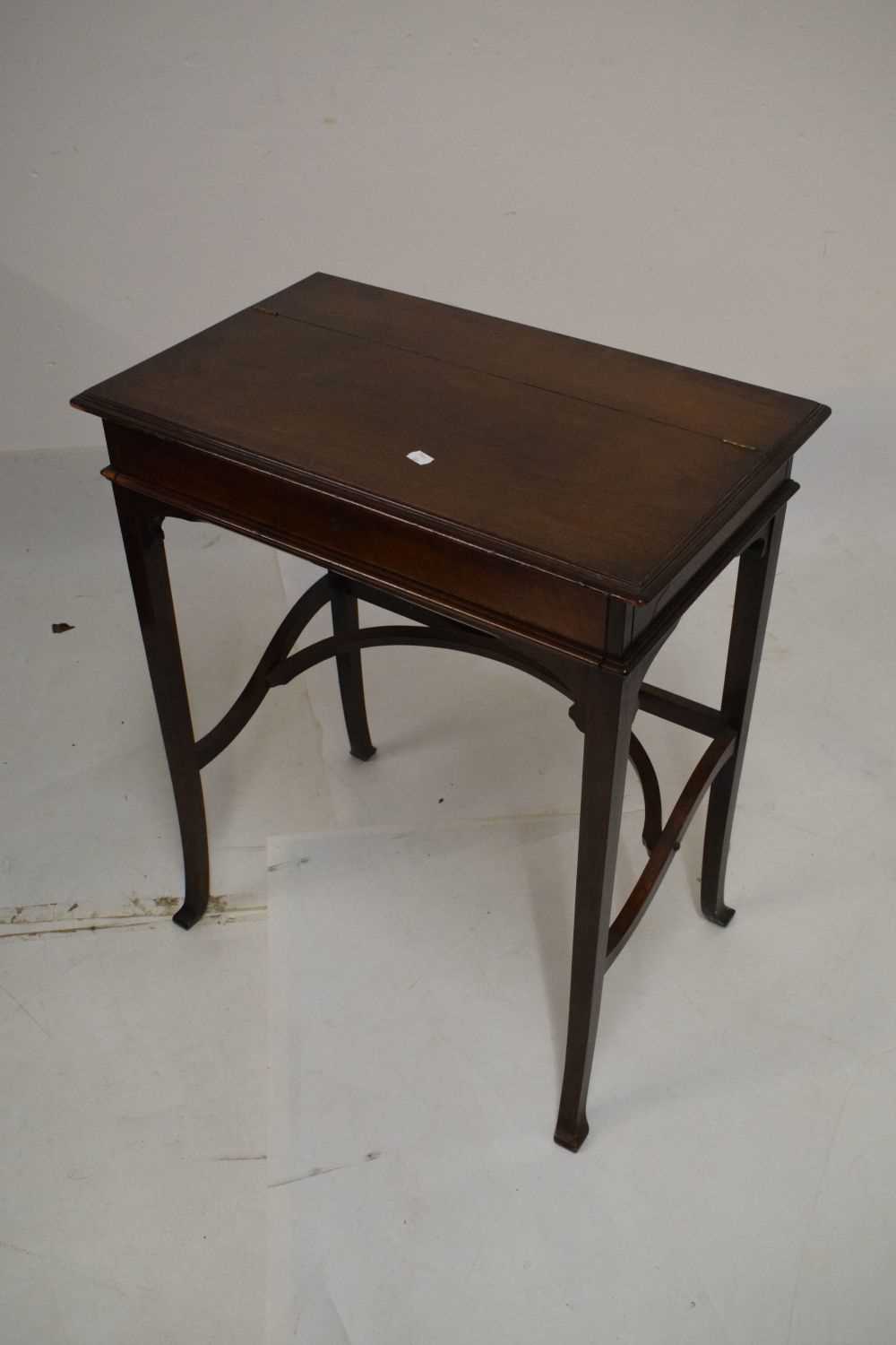 Edwardian campaign style mahogany writing desk - Image 5 of 6