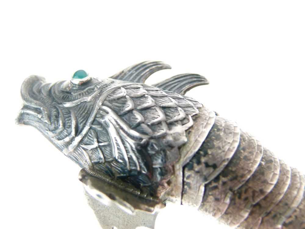 Early 20th Century Spanish silver articulated fish - Image 5 of 8