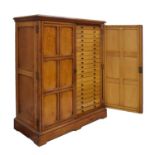 Fine Victorian oak floor-standing collectors' cabinet by Thomas Gurney