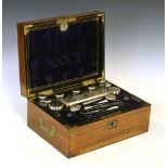 Early 19th Century rosewood and brass inlaid vanity box