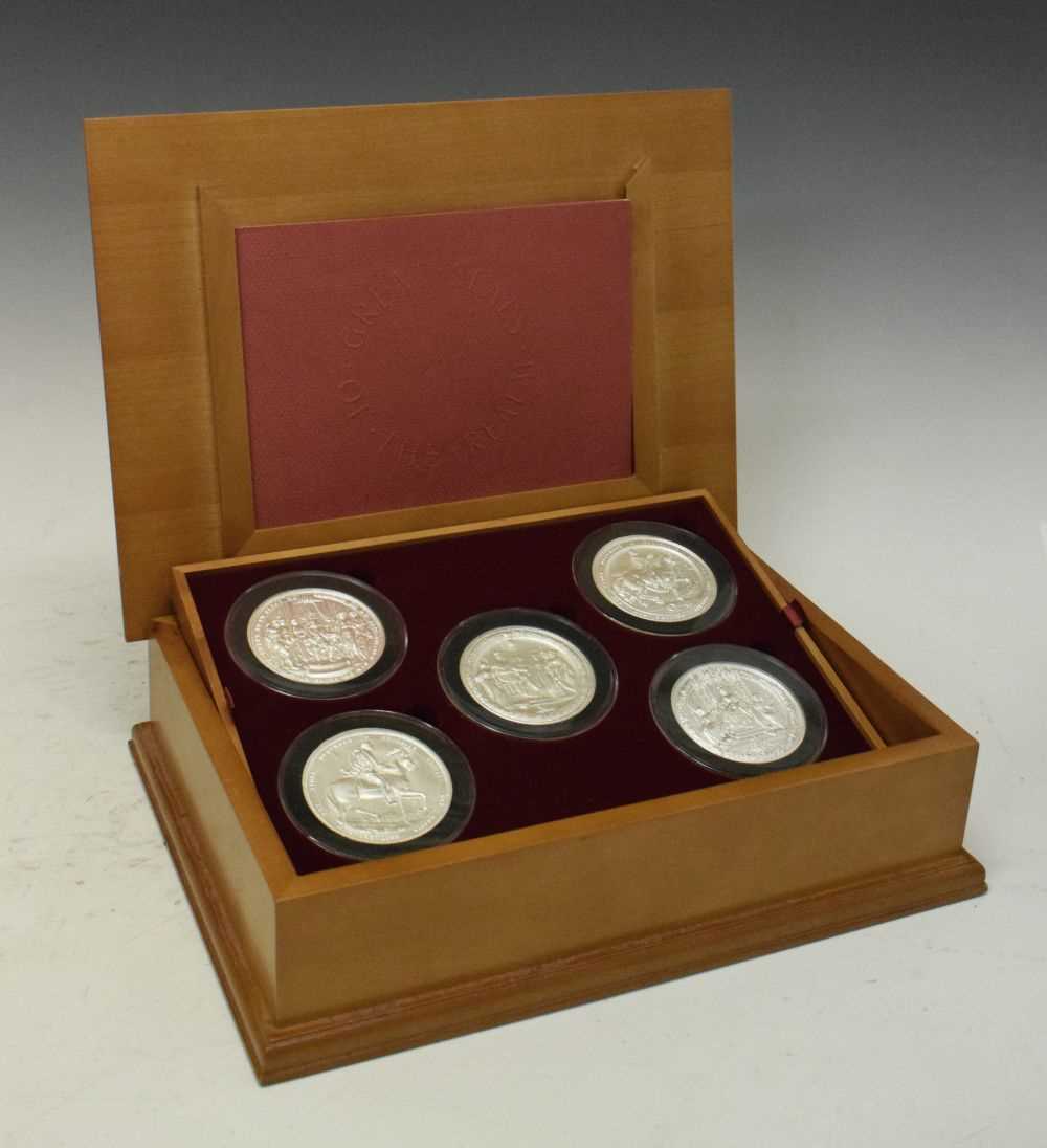 Royal Mint - Great Seals of the Realm 'Nineteenth Century' silver five medallion set