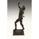 Italian bronze model of the Dancing Faun of Pompeii