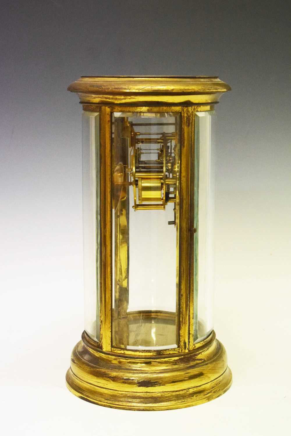 Large late 19th Century French oval four glass mantel clock - Image 2 of 9