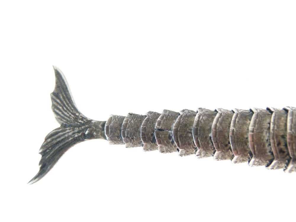 Early 20th Century Spanish silver articulated fish - Image 6 of 8