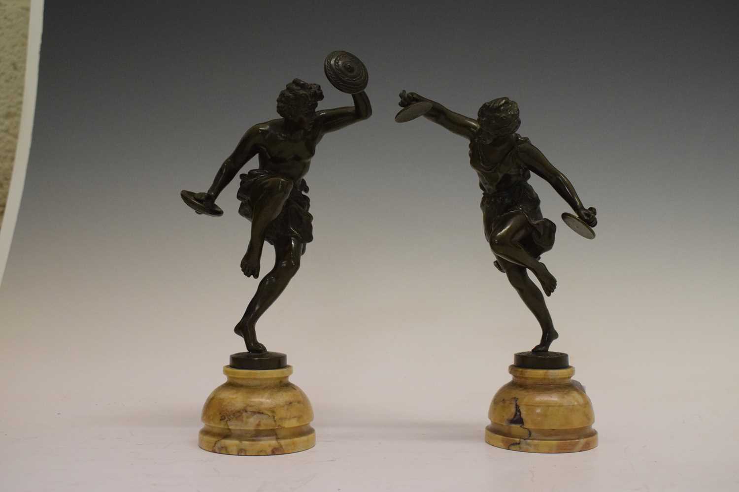 After Ernest Rancoulet (French, 1842-1915) - Pair of patinated bronze figures - Image 7 of 9