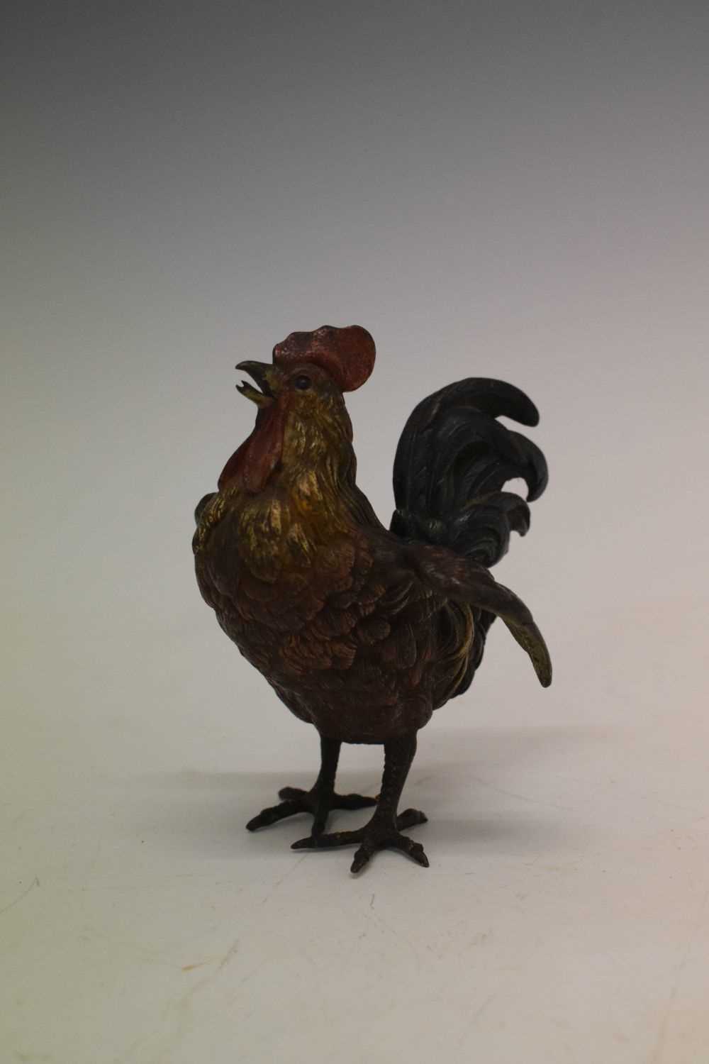 Austrian cold-painted bronze cockerel - Image 2 of 7