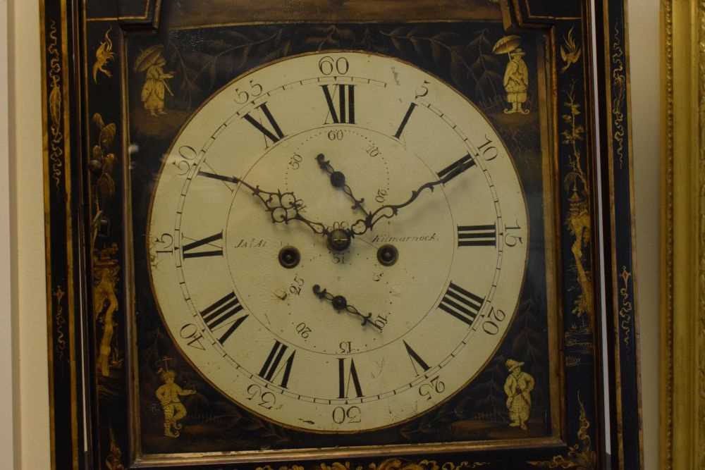 Scottish Interest - George III black-lacquered chinoiserie 8-day longcase clock - Image 8 of 12