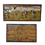 East African (Ethiopian) School, (mid 20th Century) - Two large oil paintings on board
