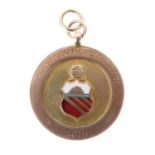 First World War 9ct gold and enamel pendant