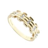 Diamond set 18ct gold dress ring