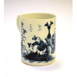 Worcester blue and white porcelain mug