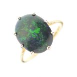 Black opal ring