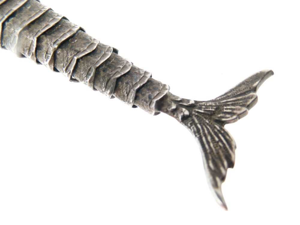 Early 20th Century Spanish silver articulated fish - Image 8 of 8