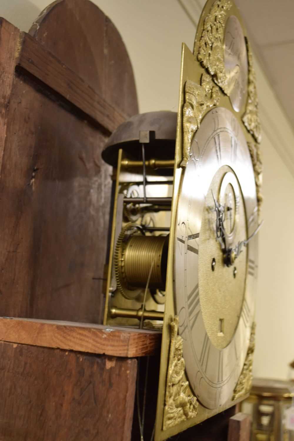 George III oak-cased 8-day brass dial longcase clock, Thomas Church of Norwich - Image 6 of 16