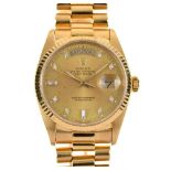 Rolex - Gentleman's Oyster Perpetual Day-Date 18ct gold wristwatch