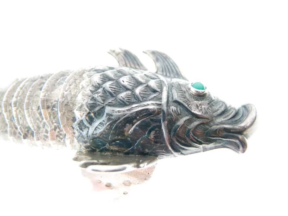 Early 20th Century Spanish silver articulated fish - Image 4 of 8