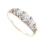 Late Victorian five-stone diamond ring