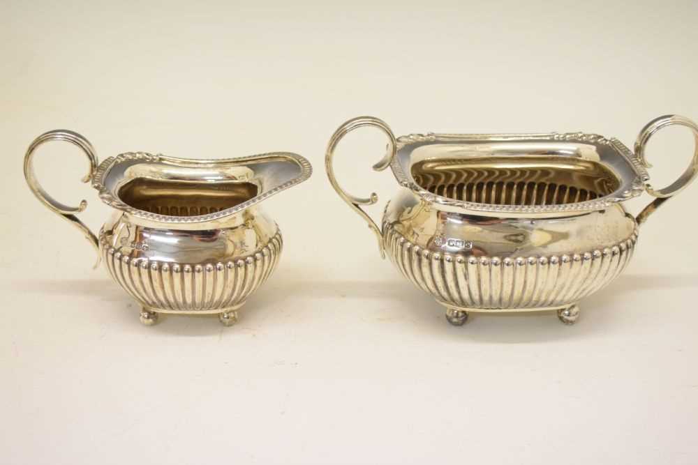 Silver four-piece tea service - Image 4 of 9